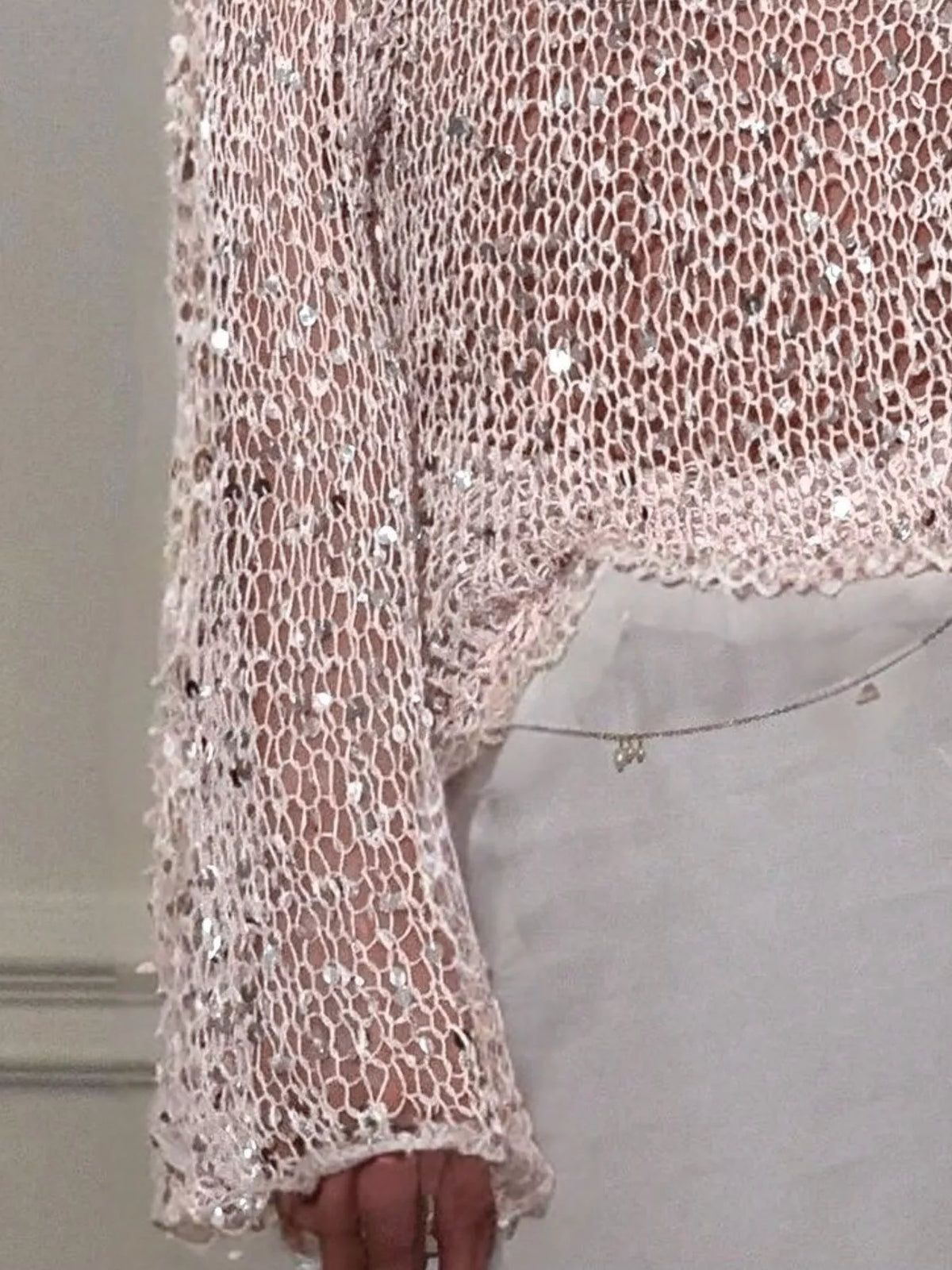 Sequin Long Sleeve Knit Cover Up – Seraya Label Halloween Edit