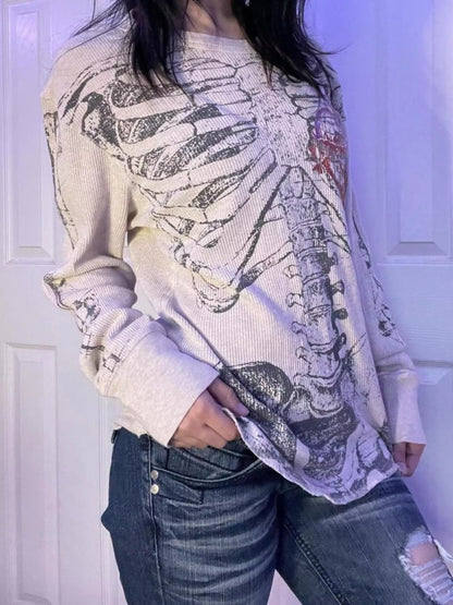 Skeleton Long Sleeve T-Shirt – Seraya Label Halloween Edit