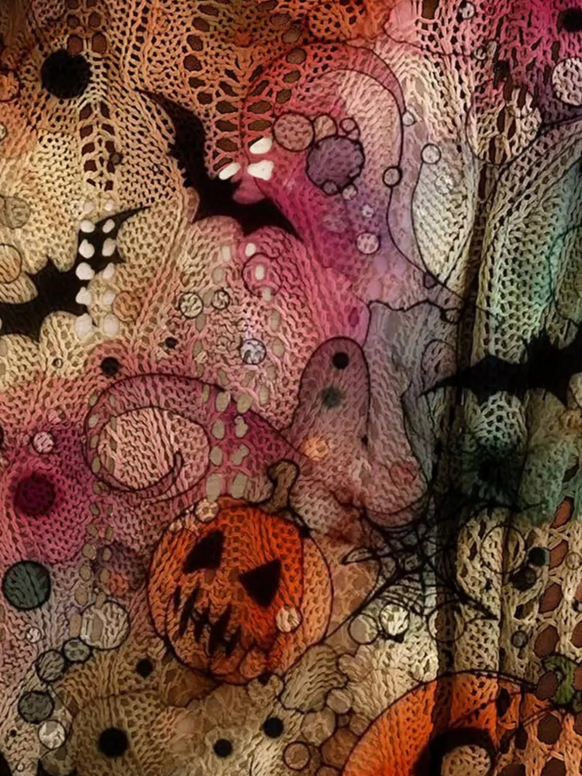Full Size Halloween Pumpkin Loose Knit Cover Up Plus Size – Seraya Label Halloween Edit