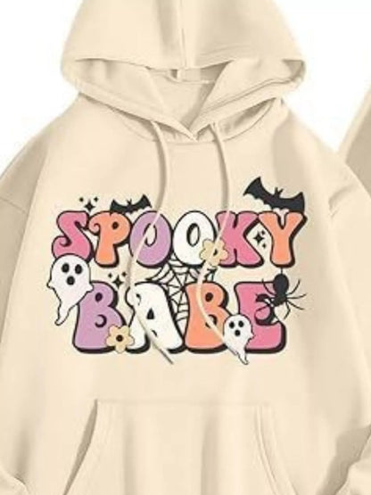 Full Size Halloween Graphic Long Sleeve Hoodie Plus Size – Seraya Label Halloween Edit